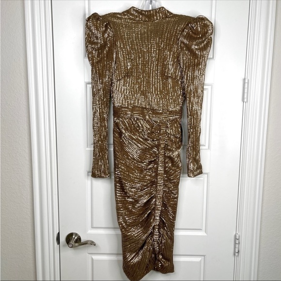 L. ALICE – GOLD COCKTAIL DRESS - Picture 3 of 4